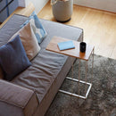 サイドテーブル おしゃれ 北欧 シンプル 白 ソファサイド ベッドサイド サブ ミニテーブル ホワイト 直線的 2way スチール脚 天然木製 【納期B】【lic-nit-0040】