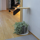 サイドテーブル おしゃれ 北欧 シンプル ソファサイド ベッド ラウンドテーブル 円 丸 白 ホワイト スチール 脚 天然木製 天板 棚 ラック 【納期B】【lic-nit-0042】