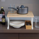 キッチンラック 棚 収納 オープンラック シンプル おしゃれ 北欧 ホワイト 白 天然木製 天板 スチール 脚 飾り台 土台 トースター レンジ 【納期B】【lic-nit-0043】