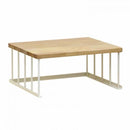 キッチンラック 棚 収納 オープンラック シンプル おしゃれ 北欧 ホワイト 白 天然木製 天板 スチール 脚 飾り台 土台 トースター レンジ 【納期B】【lic-nit-0043】