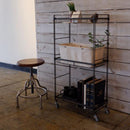 シェルフ 棚 収納 オープンラック ワイヤー スチール キャスター付き インダストリアル おしゃれ 無骨 ガレージ 車庫 オープンシェルフ 【納期B】【lic-nit-0044】