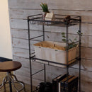 シェルフ 棚 収納 オープンラック ワイヤー スチール キャスター付き インダストリアル おしゃれ 無骨 ガレージ 車庫 オープンシェルフ 【納期B】【lic-nit-0044】