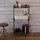 シェルフ 棚 収納 オープンラック ワイヤー スチール キャスター付き インダストリアル おしゃれ 無骨 ガレージ 車庫 オープンシェルフ 【納期B】【lic-nit-0044】