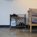 ワゴン スチールラック 収納 棚 キャスター付き ワイヤー ワイド 幅広 2段 インダストリアル 無骨な インテリア おしゃれ 鉄製 シンプル 【納期B】【lic-nit-0048】