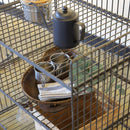 ワゴン スチールラック 収納棚 キャスターつき ワイヤー ワイド 幅広 3段 インダストリアル おしゃれ 鉄製 玄関 ランドリー収納 キッチン 【納期B】【lic-nit-0053】