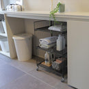 ワゴン スチールラック 収納棚 キャスターつき ワイヤー ワイド 幅広 3段 インダストリアル おしゃれ 鉄製 玄関 ランドリー収納 キッチン 【納期B】【lic-nit-0053】