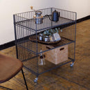 ワゴン スチールラック 収納棚 キャスターつき ワイヤー ワイド 幅広 3段 インダストリアル おしゃれ 鉄製 玄関 ランドリー収納 キッチン 【納期B】【lic-nit-0053】