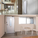 割れない鏡 マグネット 貼りつけ 磁石 姿見鏡 脱衣所 洗面所 ミラー 軽い 軽量 見やすい 滑りにくい 木目調 フレーム 45×120 【納期E】【lic-refex-009】