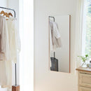 鏡 壁掛け おしゃれ 割れない ミラー 軽い 軽量 日本製 全身 姿見 フィルム リフェクス 安全 安心 金具 フレーム ふち 枠 ブラウン ホワイト 白 木目 柄 REFEX 【納期E】【lic-refex-044】