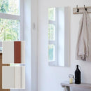 鏡 壁掛け おしゃれ 割れない ミラー 軽い 軽量 日本製 全身 姿見 フィルム リフェクス 安全 安心 金具 フレーム ふち 枠 ブラウン ホワイト 白 木目 柄 REFEX 【納期E】【lic-refex-044】