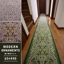 廊下敷き カーペット マット 絨毯 65×440cm モダン オーナメント 柄 模様 装飾 北欧 おしゃれ 廊下用マット ロング ロールカーペット ラグマット 敷き物 床材 【納期B】【lic-sas-150】