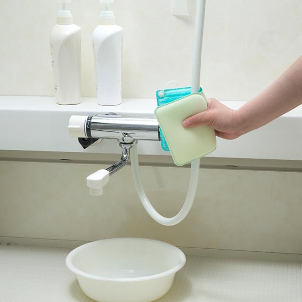 浴槽 掃除グッズ スポンジ お風呂 掃除道具 浴室 バスタブ 洗面器 おけ 桶 椅子 風呂ふた 蓋 水垢 カビ 湯アカ 水だけ 洗剤不要 日本製 【納期A】【lic-snk-0002】