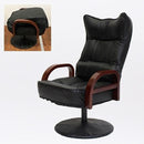 回転チェア リクライニング 椅子 折りたたみ 肘かけ ひじ付き 回転座椅子 リビング 書斎 黒 高級感 【納期D】【lic-tan-117h】