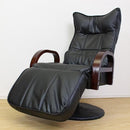 回転チェア リクライニングチェア フットレスト オットマン 折りたたみ ひじ掛け 肘付き 高座椅子 リビング 書斎 黒 高級感 【納期D】【lic-tan-118hf】