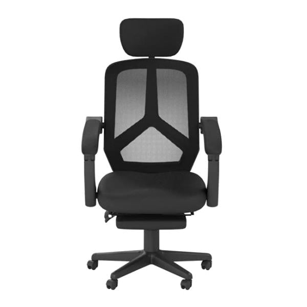 オフィスチェア メッシュ リクライニング 足置き オットマン 椅子 事務 パソコンチェア PCチェア ひじ掛け 肘付き 黒 ブラック ブルー 青 グリーン 緑 グレー 【納期D】【lic-tan-145】