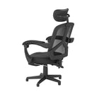 オフィスチェア メッシュ リクライニング 足置き オットマン 椅子 事務 パソコンチェア PCチェア ひじ掛け 肘付き 黒 ブラック ブルー 青 グリーン 緑 グレー 【納期D】【lic-tan-145】