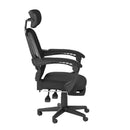 オフィスチェア メッシュ リクライニング 足置き オットマン 椅子 事務 パソコンチェア PCチェア ひじ掛け 肘付き 黒 ブラック ブルー 青 グリーン 緑 グレー 【納期D】【lic-tan-145】