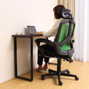 オフィスチェア メッシュ リクライニング 足置き オットマン 椅子 事務 パソコンチェア PCチェア ひじ掛け 肘付き 黒 ブラック ブルー 青 グリーン 緑 グレー 【納期D】【lic-tan-145】