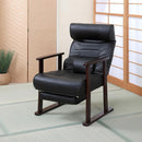 リクライニングチェア 一人用 折りたたみ 折り畳み 高座椅子 高齢者 リクライニング 椅子 足置き ひじ掛け 肘付き 一人掛け レザー 合成革 【納期D】【lic-tan-154】