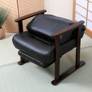 リクライニングチェア 一人用 折りたたみ 折り畳み 高座椅子 高齢者 リクライニング 椅子 足置き ひじ掛け 肘付き 一人掛け レザー 合成革 【納期D】【lic-tan-154】