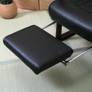 リクライニングチェア 一人用 折りたたみ 折り畳み 高座椅子 高齢者 リクライニング 椅子 足置き ひじ掛け 肘付き 一人掛け レザー 合成革 【納期D】【lic-tan-154】