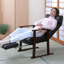 リクライニングチェア 一人用 折りたたみ 折り畳み 高座椅子 高齢者 リクライニング 椅子 足置き ひじ掛け 肘付き 一人掛け レザー 合成革 【納期D】【lic-tan-154】