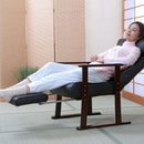 リクライニングチェア 一人用 折りたたみ 折り畳み 高座椅子 高齢者 リクライニング 椅子 足置き ひじ掛け 肘付き 一人掛け レザー 合成革 【納期D】【lic-tan-154】