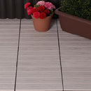 デッキパネル 木目 ウッド調デッキ 人工木 ウッドタイル 床材 フロアタイル DIY リフォーム 庭 ベランダ テラス 玄関 ジョイント 白 ホワイト 茶色 9枚セット 【納期D】【lic-tan-175-9】