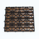 デッキパネル 木目 ウッド調デッキ 人工木 ウッドタイル 床材 フロアタイル DIY リフォーム 庭 ベランダ テラス 玄関 ジョイント 白 ホワイト 茶色 9枚セット 【納期D】【lic-tan-175-9】