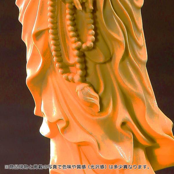 観音菩薩 仏像 観音 菩薩 ぼさつ 念珠観音菩薩 観音様 菩薩様 観音像 菩薩像 小さめ 小型 天然木 木製 【納期D】【lic-tan-183】