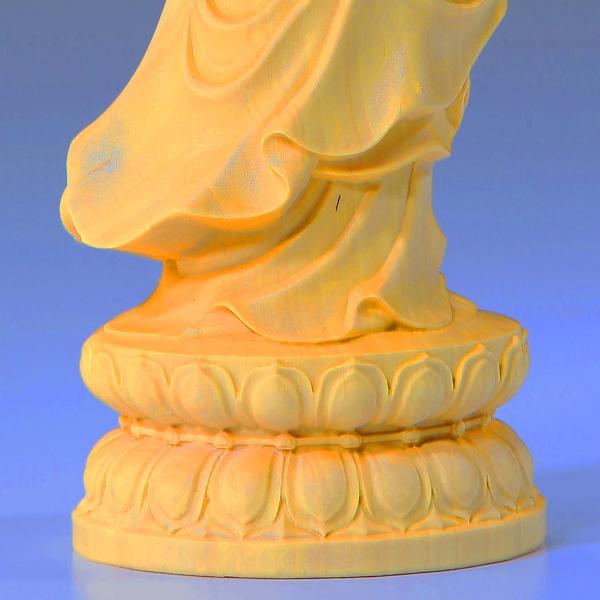 観音菩薩 仏像 観音 菩薩 ぼさつ 念珠観音菩薩 観音様 菩薩様 観音像 菩薩像 小さめ 小型 天然木 木製 【納期D】【lic-tan-183】