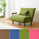 ソファベッド おしゃれ ワイド 幅広 サイズ 1人用 一人掛け ソファーベッド 座椅子 ひじ掛け 肘付き ブラウン 茶色 ネイビー 紺色 グリーン 緑 ピンク 【納期D】【lic-tan-186】