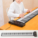 ロールピアノ 88鍵盤 持ち運び 簡単 携帯 簡易 電子ピアノ 音楽 楽器 演奏 シリコン製 初心者 練習 電池式 コンパクト ロールアップピアノ 【納期D】【lic-tan-189-88】
