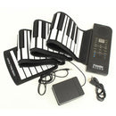 ロールピアノ 88鍵盤 持ち運び 簡単 携帯 簡易 電子ピアノ 音楽 楽器 演奏 シリコン製 初心者 練習 電池式 コンパクト ロールアップピアノ 【納期D】【lic-tan-189-88】