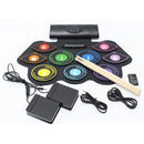 ドラムパッド 練習 おもちゃ 初心者 子供 子ども 練習パッド ドラムスティック 電池式 持ち運び 簡単 携帯 簡易 電子ドラム 楽器 演奏 【納期D】【lic-tan-190】