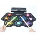 ドラムパッド 練習 おもちゃ 初心者 子供 子ども 練習パッド ドラムスティック 電池式 持ち運び 簡単 携帯 簡易 電子ドラム 楽器 演奏 【納期D】【lic-tan-190】