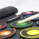 ドラムパッド 練習 おもちゃ 初心者 子供 子ども 練習パッド ドラムスティック 電池式 持ち運び 簡単 携帯 簡易 電子ドラム 楽器 演奏 【納期D】【lic-tan-190】