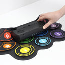 ドラムパッド 練習 おもちゃ 初心者 子供 子ども 練習パッド ドラムスティック 電池式 持ち運び 簡単 携帯 簡易 電子ドラム 楽器 演奏 【納期D】【lic-tan-190】