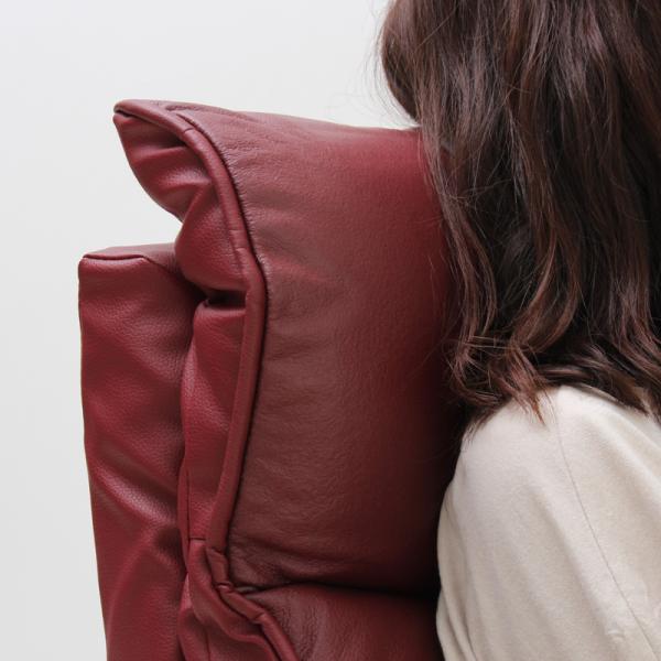 座椅子 回転 回転式 リクライニング チェア ハイバック 肘掛付き ひじ掛け 跳ね上げ 高級感 革 レザー 黒 ブラック レッド 赤 フロアチェア ヘッドレスト 【納期D】【lic-tan-199】