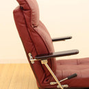 座椅子 回転 回転式 リクライニング チェア ハイバック 肘掛付き ひじ掛け 跳ね上げ 高級感 革 レザー 黒 ブラック レッド 赤 フロアチェア ヘッドレスト 【納期D】【lic-tan-199】