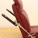 座椅子 回転 回転式 リクライニング チェア ハイバック 肘掛付き ひじ掛け 跳ね上げ 高級感 革 レザー 黒 ブラック レッド 赤 フロアチェア ヘッドレスト 【納期D】【lic-tan-199】