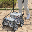 カート 4輪 キャリーワゴン キャリーカート 農作業 園芸 ガーデニング 買い物 折りたたみ 折り畳みカート 収納 コンパクト アウトドア 【納期D】【lic-tan-565】