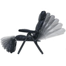 折畳み式リクライニングチェア 屋外 リビング 軽い 折りたたみチェア 椅子 いす 黒 赤 レッド 【納期D】【lic-tan-666】