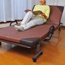 折り畳みベッド リクライニング 折りたたみベッド シングル コンパクト 手すりつき シンプル ひとり暮らし ワンルーム 男性 女性 簡易 【納期D】【lic-tan-698】