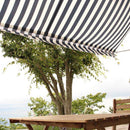 オーニング 3m ベージュ ストライプ cafe風 グリーン 緑 ブラウン 突っ張り DIY テント ベランダ 庭 手動 カフェ シェード 【納期D】【lic-tan-709-30】