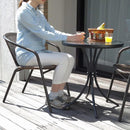 ラタン調ガーデンチェアー ガラステーブル ガーデンテーブルセット アジアン 家具 ナチュラル 自然 ガラステーブル 椅子 チェアー 【納期D】【lic-tan-723】