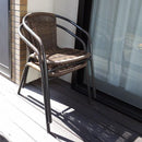 ラタン調ガーデンチェアー ガラステーブル ガーデンテーブルセット アジアン 家具 ナチュラル 自然 ガラステーブル 椅子 チェアー 【納期D】【lic-tan-723】