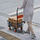 台車 折りたたみ カート キャリー カゴ付き キャスター タイヤ 大きい 運搬 業務用 家庭用 大型 コンパクト 運搬 荷物 灯油 【納期D】【lic-tan-726】