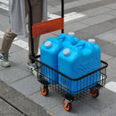 台車 折りたたみ カート キャリー カゴ付き キャスター タイヤ 大きい 運搬 業務用 家庭用 大型 コンパクト 運搬 荷物 灯油 【納期D】【lic-tan-726】