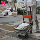 台車 折りたたみ カート キャリー カゴ付き キャスター タイヤ 大きい 運搬 業務用 家庭用 大型 コンパクト 運搬 荷物 灯油 【納期D】【lic-tan-726】